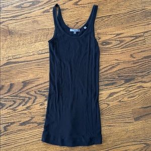 Vince black ribbed tank top